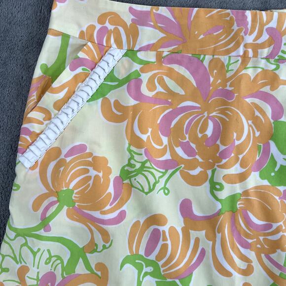 Lily Pulizter Skirt Women's 6 Pastel Preppy Coastal Floral Resort - Picture 6 of 10